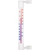 Balts āra termometrs (-50 °C līdz +50 °C) 18 cm ['āra termometrs', ' termometrs', ' logu termometrs', ' termometrs ar skaidri salasāmu skalu', ' plastmasas termometrs', ' termometrs logam', ' balkona termometrs', ' divpusējs termometrs', ' pašlīmējošs termometrs']
