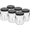 Burka Konfitūra 230 ml ar melnu vāciņu fi63/4 - 6 gab. ['burka', ' burka konfitūra', ' burka 230 ml', ' burku komplekts', ' stikla burkas', ' burka konserviem', ' burkas medum', ' burkas 6 gab.', ' stikla burka', ' burkas ievārījumiem', ' burkas konfitūrām', ' burkas marmelādēm', ' burka medum', ' burkas ar skrūvējamiem vāciņiem']