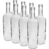 Caurspīdīga pudele vīnam 0,75 l - iepakojumā 8 gab. ['750 ml pudele', ' vīna pudele', ' caurspīdīga pudele', ' vīna pudeles', ' tukšas vīna pudeles', ' stikla pudele ', ' pudele ar korķi', ' pudeles ar korķi', ' 0', '7 l pudeles']