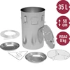 Mājas kūpināšanas katls, 35 L, uz gāzes plīts ['kūpināšanas katls', ' kūpinātava uz plīts', ' kūpināšana uz gāzes plīts', ' gaļas kūpināšanas veids', ' desu kūpināšana', ' zivju kūpināšana', ' sieru kūpināšana', ' kūpināšana mājās', ' kūpināšana bez dūmiem', ' kūpināts lasis', ' kūpināta vista', ' kūpināta karpa', ' mājas kūpinātava', ' kūpināšana mājās', ' kūpināšanas katls 35 L', ' liels kūpināšanas katls', ' augsta kūpinātava', ' mūsdienīga kūpinātava', ' kādu kūpinātavu iegādāties']