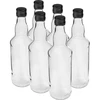 Pudele 500 ml degvīnam, ar melnu skrūvējamu vāciņu, 6 gab. - 12 