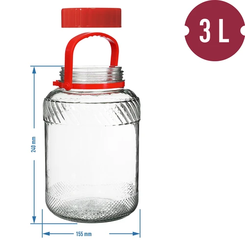 3 L burka ar plastmasas vāku - 6