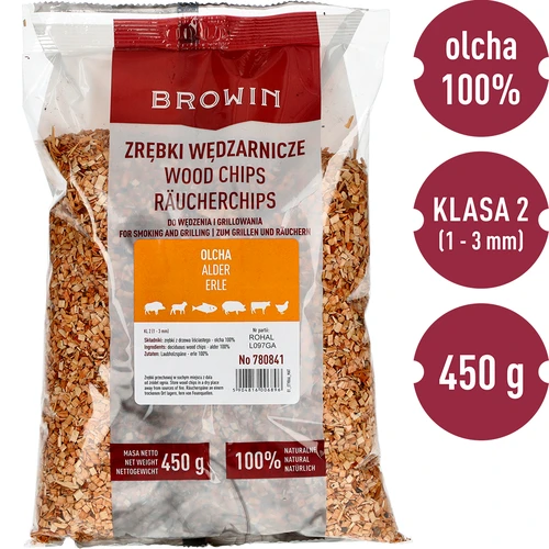 Alkšņa koka šķelda kūpināšanai/grilēšanai, 450 g, 2. klase - 3