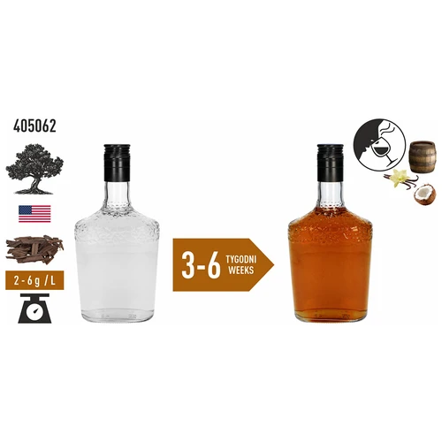 Amerikāņu ozolkoka skaidas, stipri grauzdētas, 500g - 6