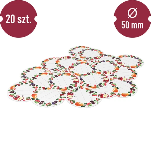 Apaļas etiķetes Ø 50 mm vāciņiem/burkām - 20 gab. - 3