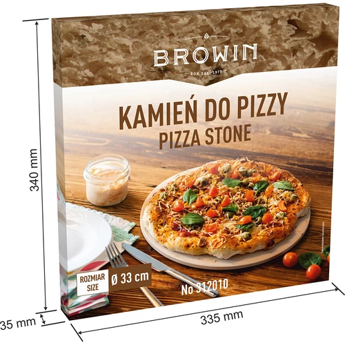 Apaļš picas akmens, izgatavots no kordiērīta, diametrs 33 cm - 8