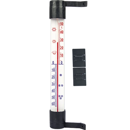 Āra termometrs antracīta krāsā (no -60°C līdz +50°C) 23 cm