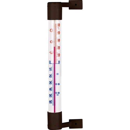 Āra termometrs brūns (-50°C līdz +50°C) 18 cm