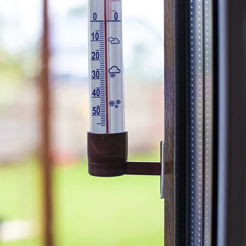 Āra termometrs, brūns (-60°C līdz +50°C) 23 cm - 4