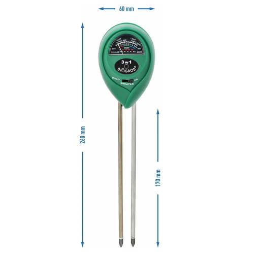 Augsnes testeris 3 vienā - pH, mitrums, apgaismojums - 4