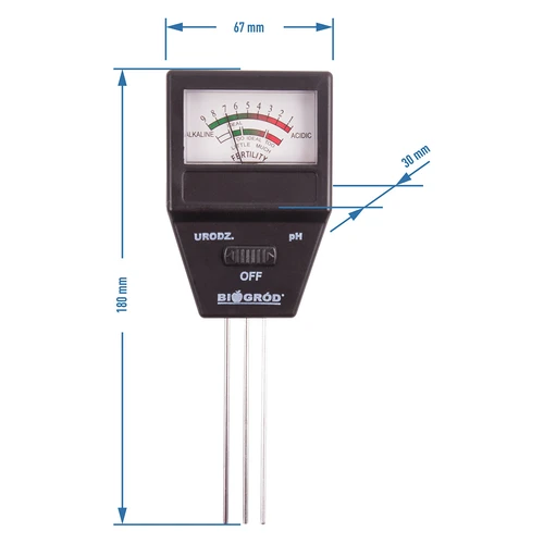 Augsnes testers 2 vienā – pH, augsnes auglība - 9