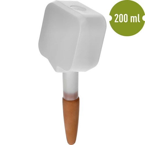Augu laistītājs - balta plāksnīte ar keramikas kājiņu, 200 ml - 2
