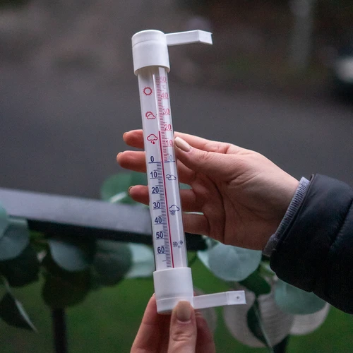 Balts āra termometrs (-50 °C līdz +50 °C) 18 cm - 4