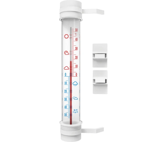 Balts āra termometrs (-50 °C līdz +50 °C) 27 cm