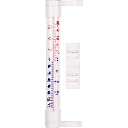 Balts āra termometrs (-60 °C līdz +50 °C) 23 cm