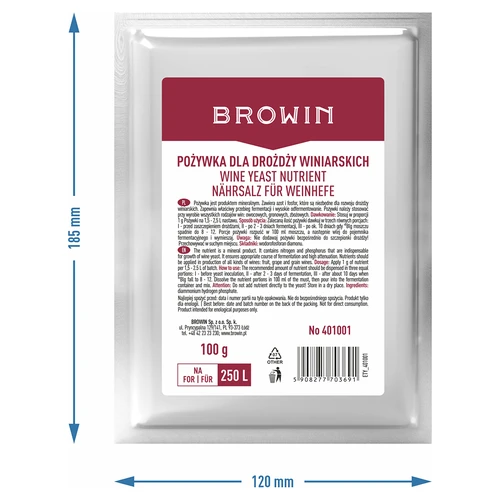 Barības viela vīna raugiem, 100 g - 2