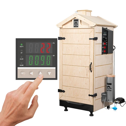 Bezrāmja kūpinātava dragON PLYWOOD NATURE ar digitālo kontrolieri, 200 L