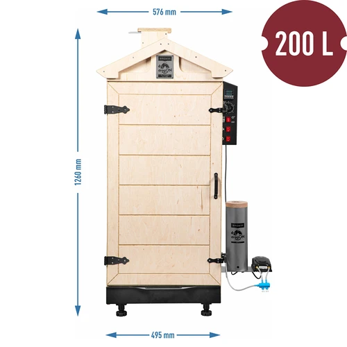 Bezrāmja kūpinātava dragON PLYWOOD NATURE ar digitālo kontrolieri, 200 L - 8