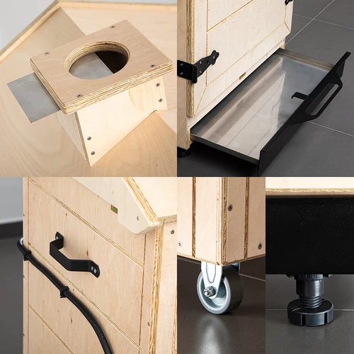 Bezrāmja kūpinātava dragON PLYWOOD NATURE ar Wi‑Fi kontrolieri, 200 L - 6