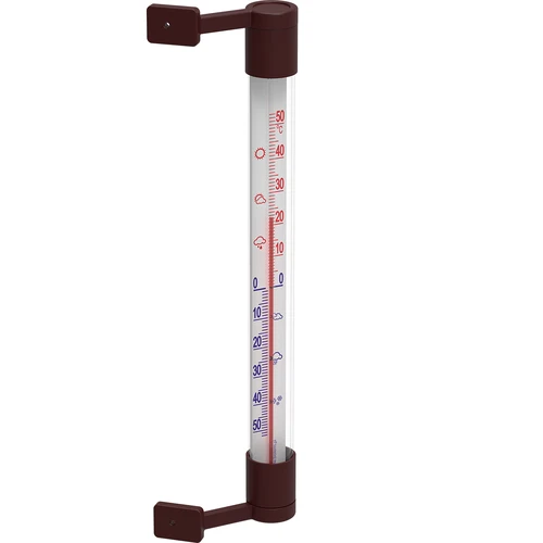 Brūns āra termometrs (-50°C līdz +50°C) 22 cm - 2