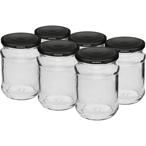 Burka 250 ml fi 66/4 ar melnu vāciņu - 6 gab.