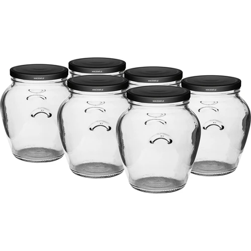 Burka Amfora 580 ml (fi 82) ar melnu vāciņu, 6 gab.