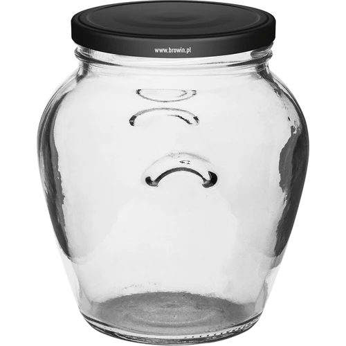 Burka Amfora 580 ml (fi 82) ar melnu vāciņu, 6 gab. - 2