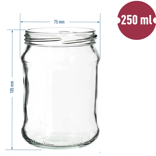 Burka TO Ćwiartka 250 ml ar vāciņu fi 66 - 6 gab - 6