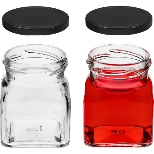 Burka Twist-off 120 ml - Četri stūri fi 53 ar melnu vāciņu, 6 gab. - 5