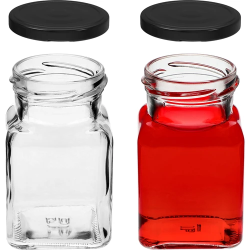 Burka twist off 150 ml Četri stūri fi 53 ar melnu vāciņu, 6 gab. - 5