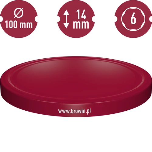 Burku vāciņi fi 100, bordo - 10 gab. - 3