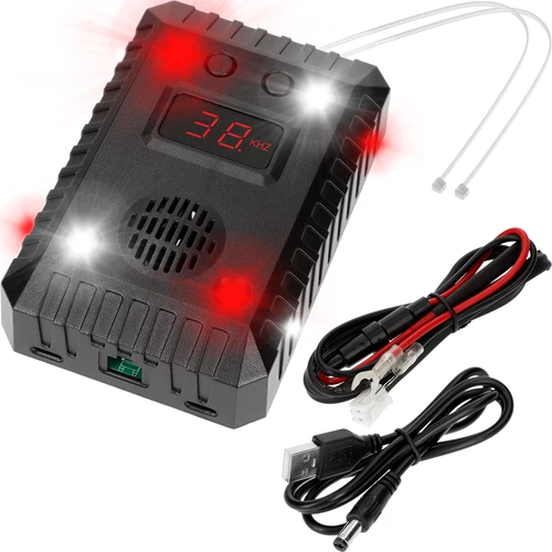 Caunu un grauzēju atbaidītājs automašīnām un telpām (ultraskaņa + LED)