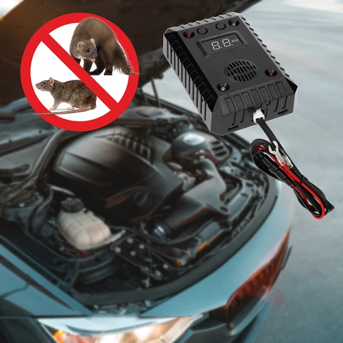 Caunu un grauzēju atbaidītājs automašīnām un telpām (ultraskaņa + LED) - 15
