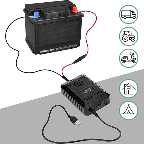 Caunu un grauzēju atbaidītājs automašīnām un telpām (ultraskaņa + LED) - 12