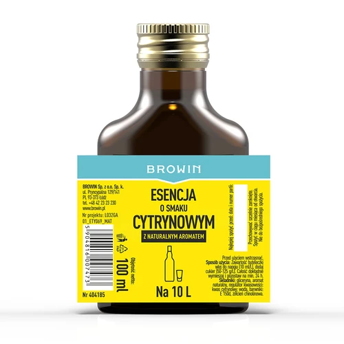 Citronu garšas esence ar dabīgu aromātu, paredzēta 10 L - 100 ml - 4