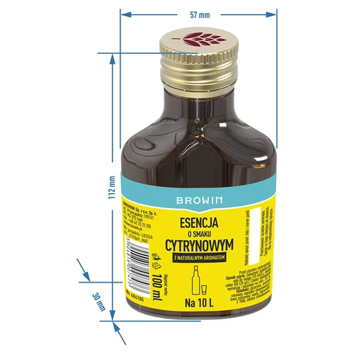 Citronu garšas esence ar dabīgu aromātu, paredzēta 10 L - 100 ml - 6