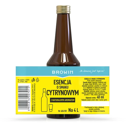 Citronu garšas esence ar dabisku aromātu uz 4 L - 40 ml - 6