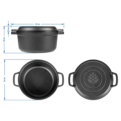 Čuguna katls ar pannu, 3,5 L - 7