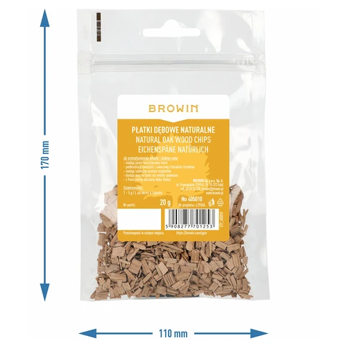 Dabīgas ozolkoka plāksnītes (negrauzdētas), 20 g - 7
