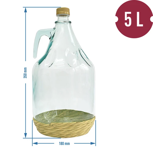 Damadžāns Dama 5 l apvalkā, ar skrūvējamu vāciņu - 3