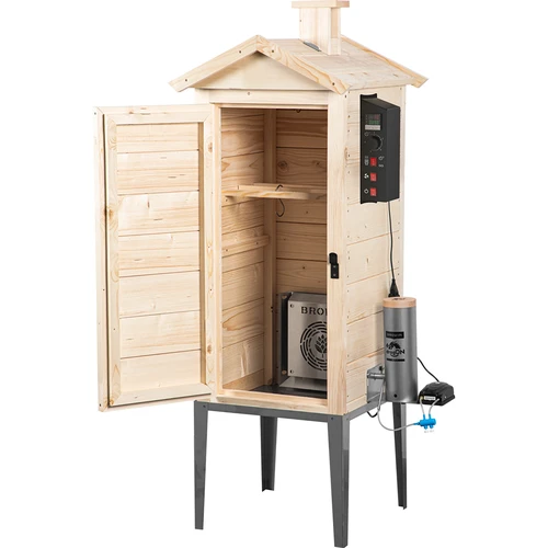 Dārza koka kūpinātava 200 L – dragON Wood 100E ar elektrisko sildīšanas moduli un kontrolieri - 2