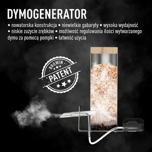 Dārza kūpinātava 200 L dragON Wood 100E — no apdedzināta koka, ar elektrisko sildmoduli un kontrolieri - 8