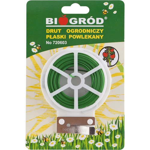 Dārza stieple, plakana, ar PVC pārklājumu, 50 m x 2 mm - 3