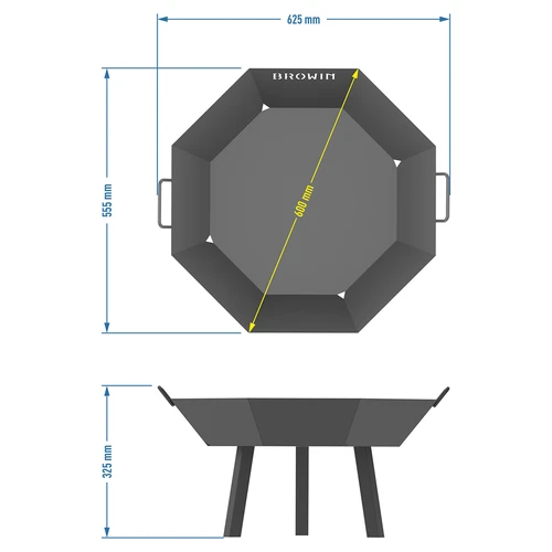 Dārza ugunskura bļoda ø 60 cm – loft stila - 8