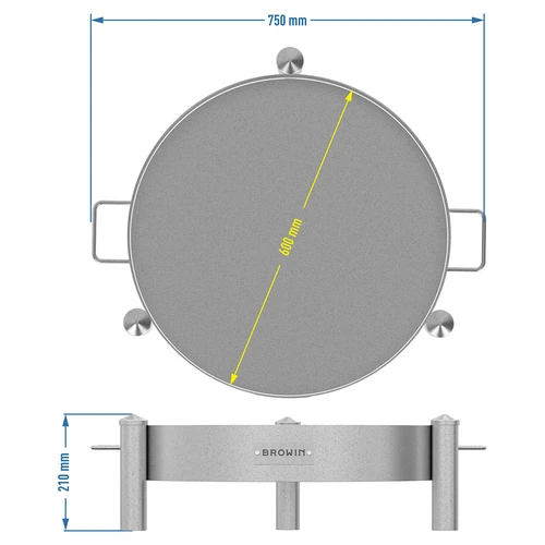 Dārza ugunskura bļoda Ø 60 cm, metināta - 10