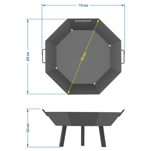 Dārza ugunskura bļoda Ø 70 cm - loft stils - 8