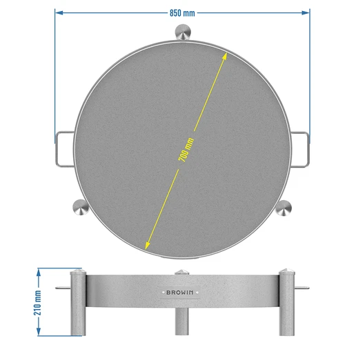 Dārza ugunskura bļoda ø 70 cm, metināta - 10