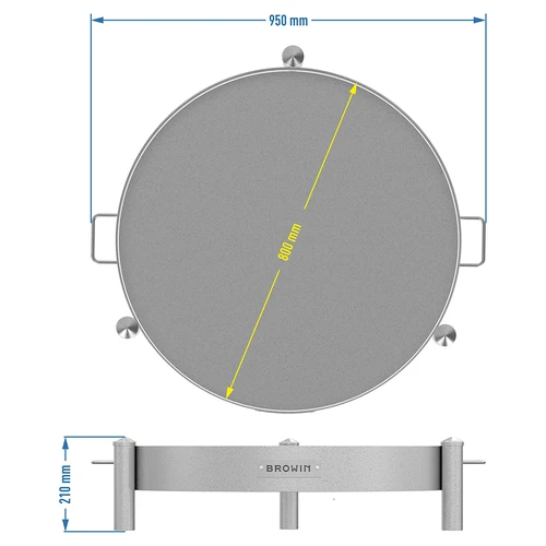 Dārza ugunskura bļoda ø 80 cm, metināta - 10
