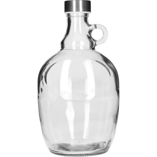 Demižons Dama 1,5 l, ar metāla skrūvējamo vāciņu Ø 43 mm un rokturi