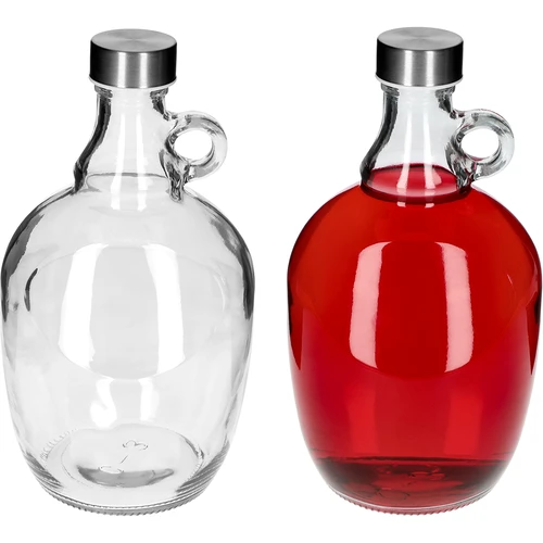 Demižons Dama 1,5 l, ar metāla skrūvējamo vāciņu Ø 43 mm un rokturi - 4